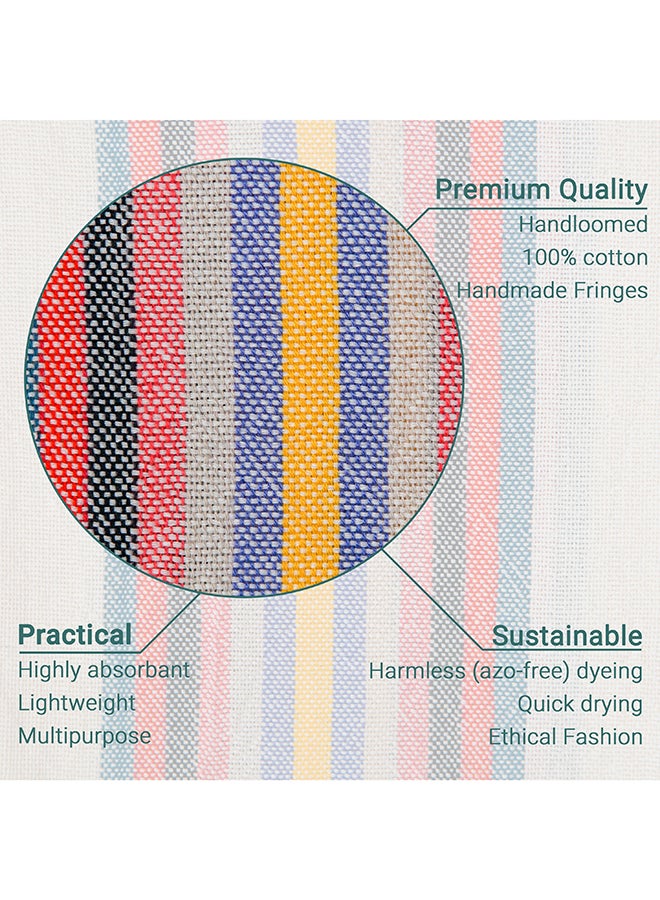 LAISLABONITA Turkish Peshtemal Towel Multicolour 180 x 90cm  - Image 4
