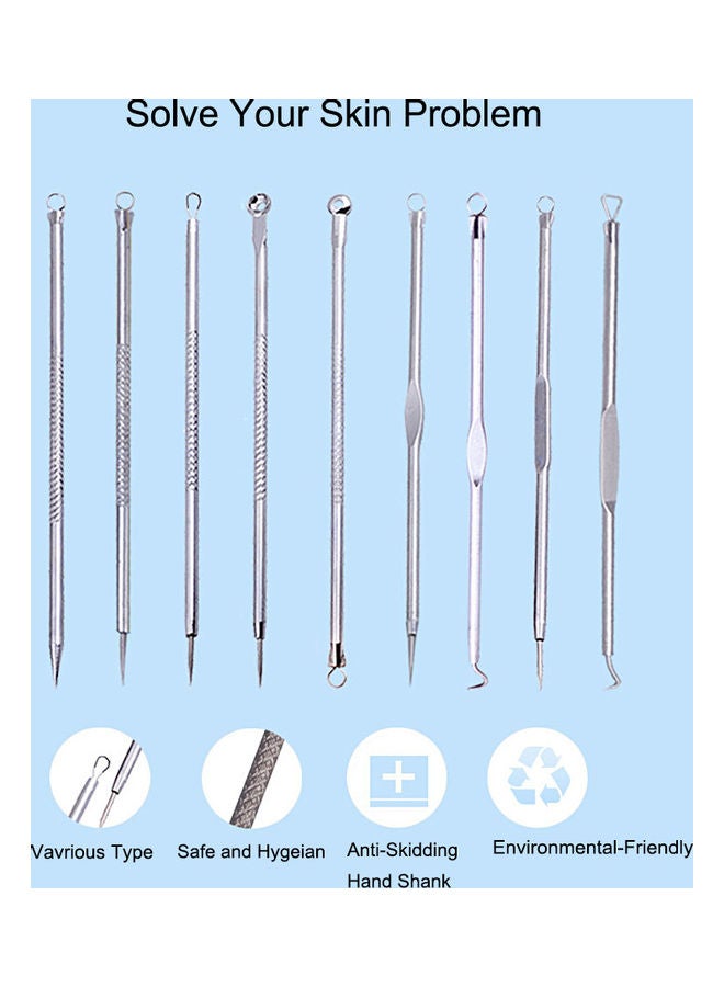 Generic 9-Piece Stainless Steel Acne Needles Silver  - Image 2