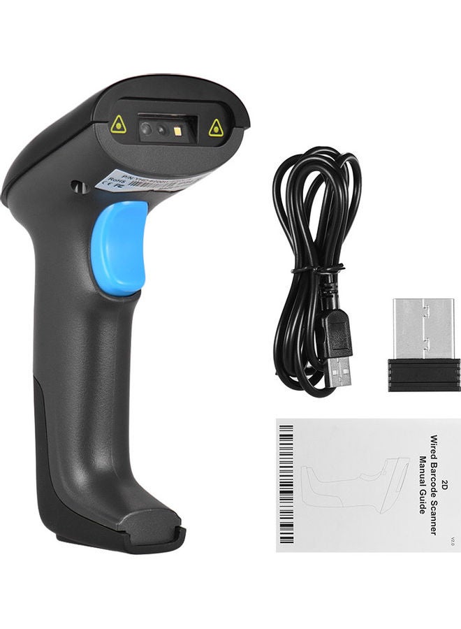 أيبيسي ماسح ضوئي باركود 2 في 1 لاسلكي وسلكي بمنفذ USB وتردد 2.4 جيجاهرتز أسود - Image 4