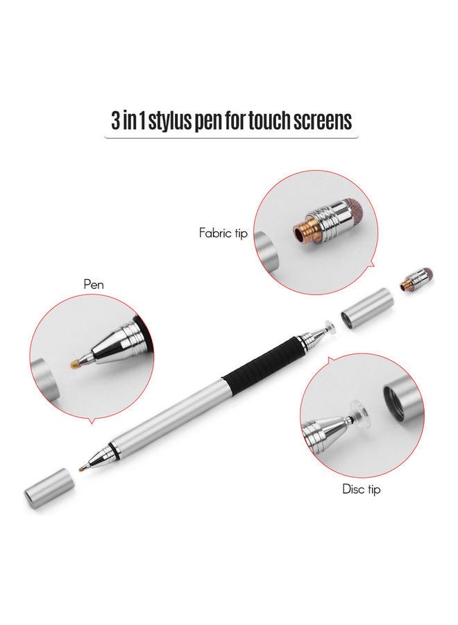 Generic - 3-in-1 Precision Stylus Pen Silver - Image 1