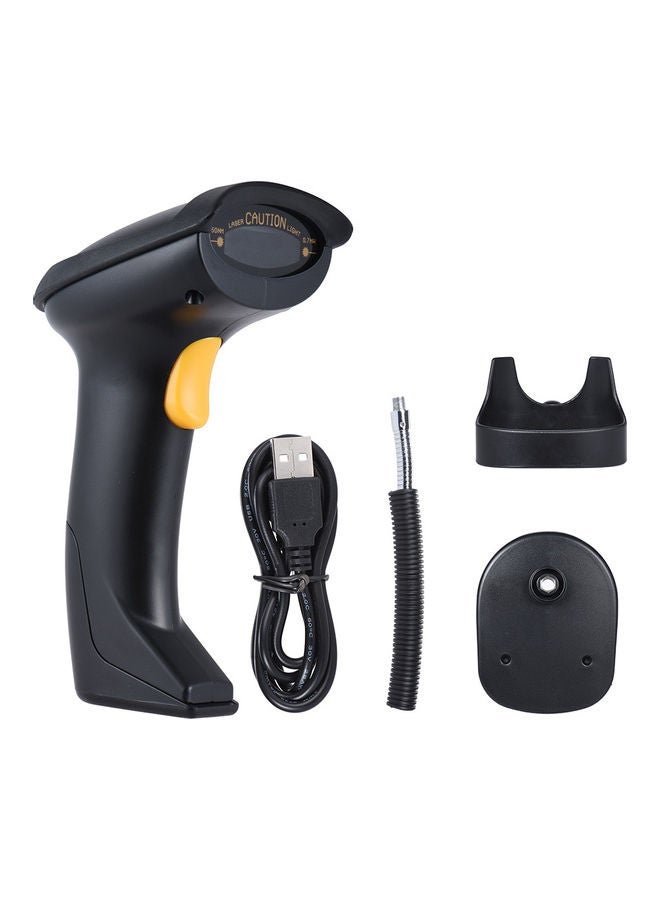 ماسح باركود تلقائيا/ يدوي 1D لاسلكي محمول باليد يعمل بالبلوتوث أسود - Image 5