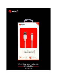 NYORK Fast Charge Lightning USB Cable White  - Image 2
