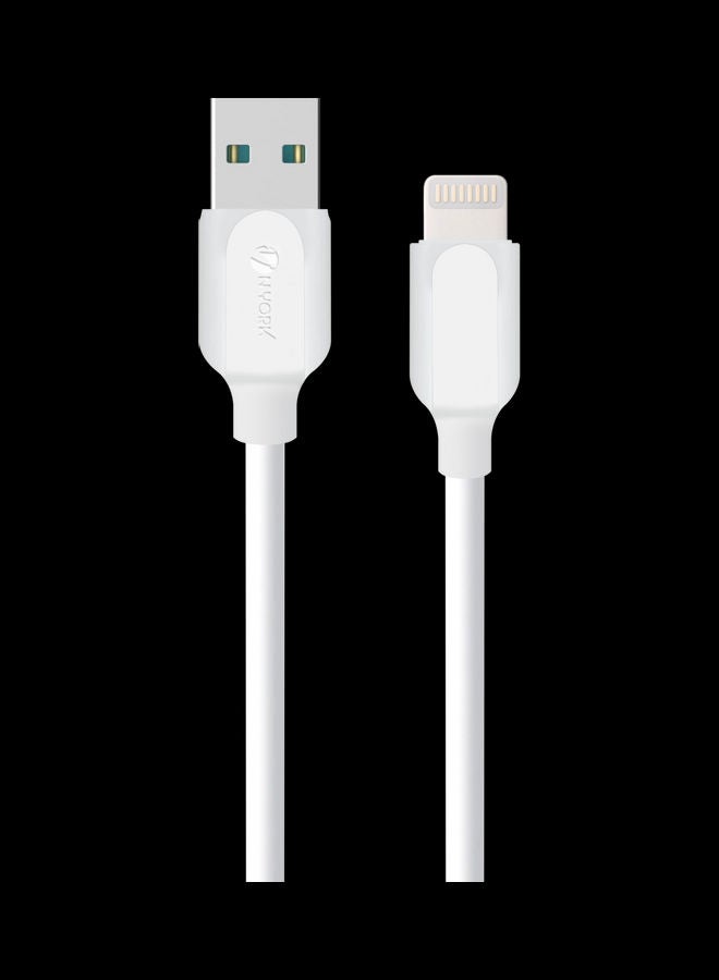 NYORK Fast Charge Lightning USB Cable White - Image 1