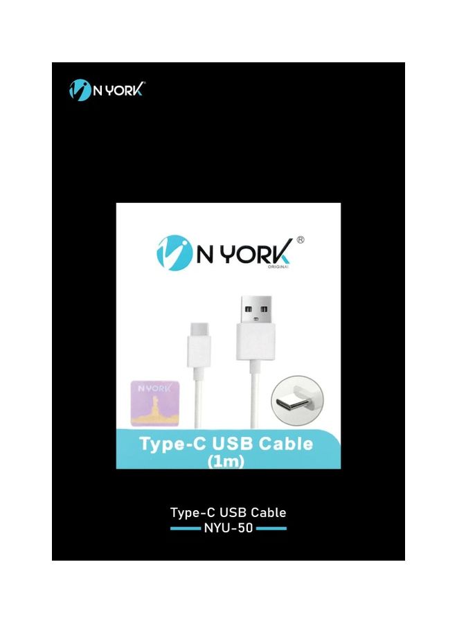 NYORK Type-C USB Cable White - Image 2