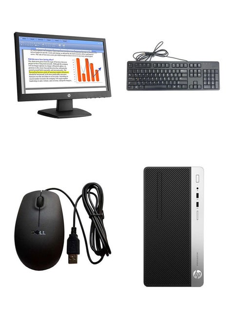 Prodesk 400 G5 Tower PC With 19-Inch Display, Core i5 Processor/4GB RAM/1TB HDD/Intel UHD Graphics 630 Black