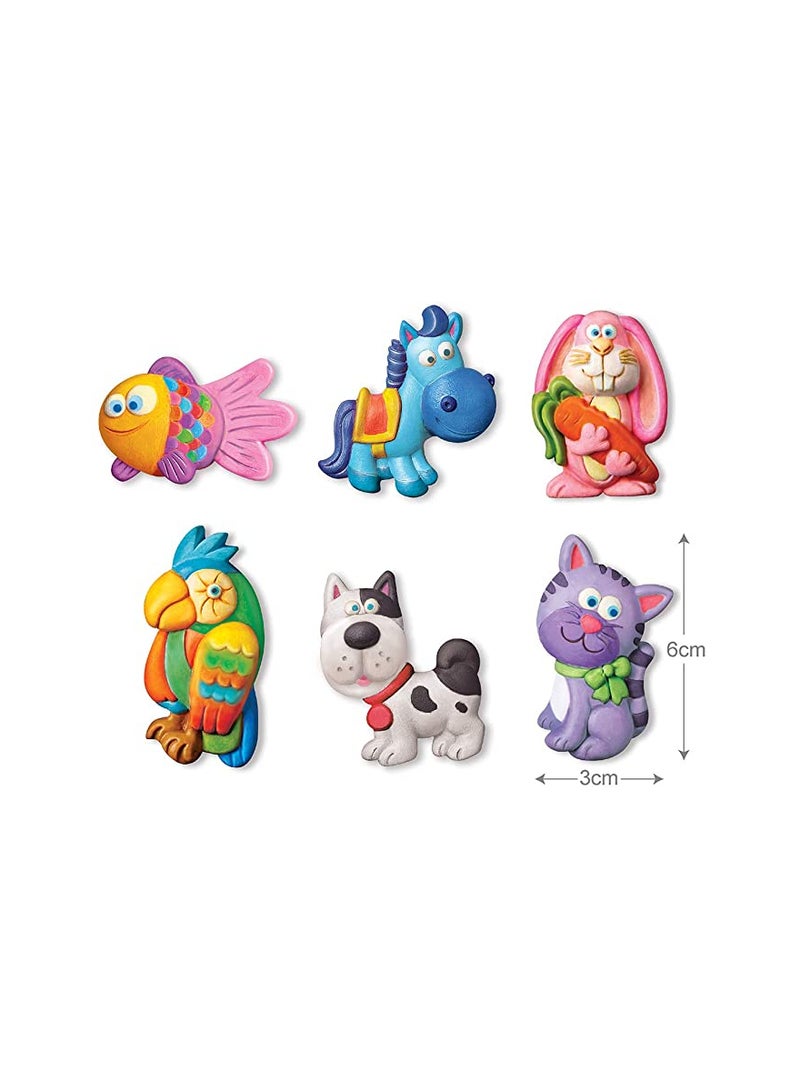 4M Glitter Princess Mould & Paint Set – DIY Plaster Princess Figures with Glitter & Glow-in-the-Dark Paint | Create 6 Sparkly Princess Magnets & Badges | Craft & STEM Fun Kits 8.2 x 17.6cm - Image 2