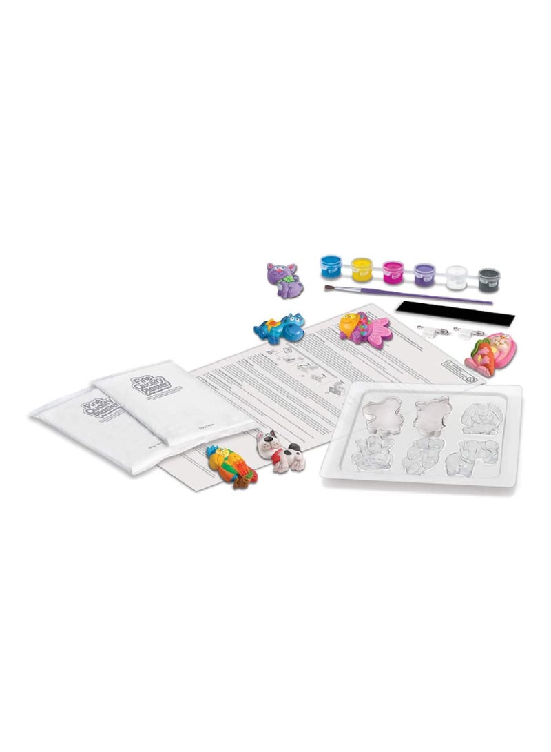 4M Glitter Princess Mould & Paint Set – DIY Plaster Princess Figures with Glitter & Glow-in-the-Dark Paint | Create 6 Sparkly Princess Magnets & Badges | Craft & STEM Fun Kits 8.2 x 17.6cm - Image 3