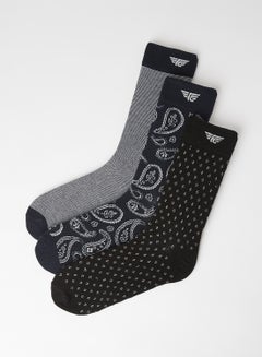 Printed White/Grey/Black