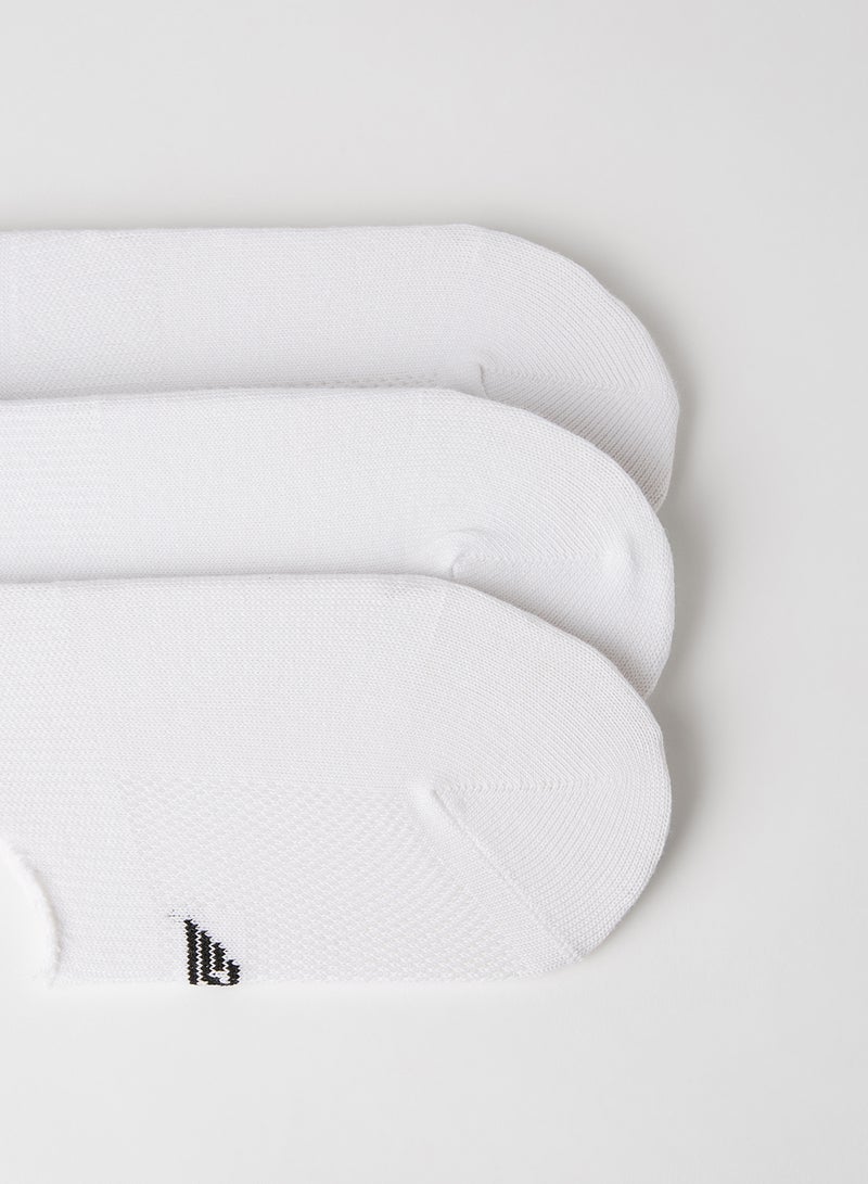 Red Tape - 3 Pack Of Men's Socket Logo No Show Socks Salt White - Image 1