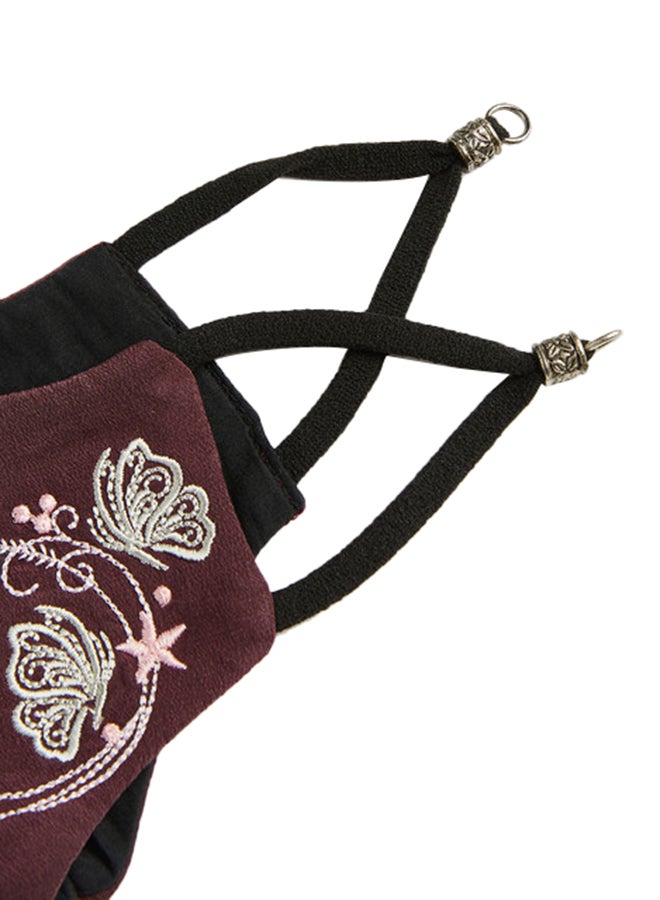 Generic - Butterflies Embroidered Face Mask - Image 1