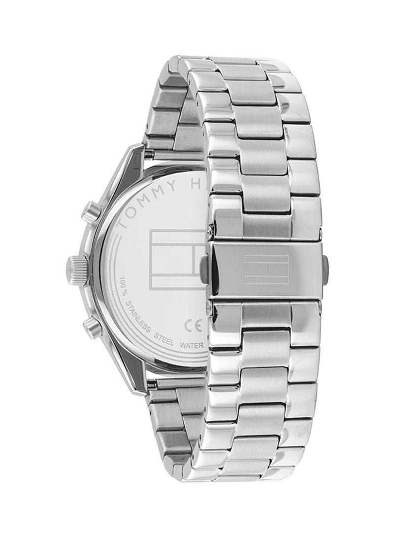 TOMMY HILFIGER Men's Bennett Round Shape Stainless Steel Analog Wrist Watch 44 mm - Silver - 1791725  - Image 2