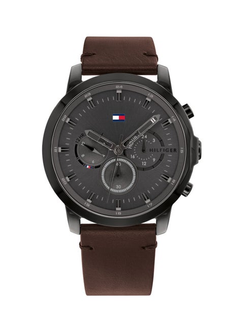 Men's Leather Analog Wrist Watch 1791799