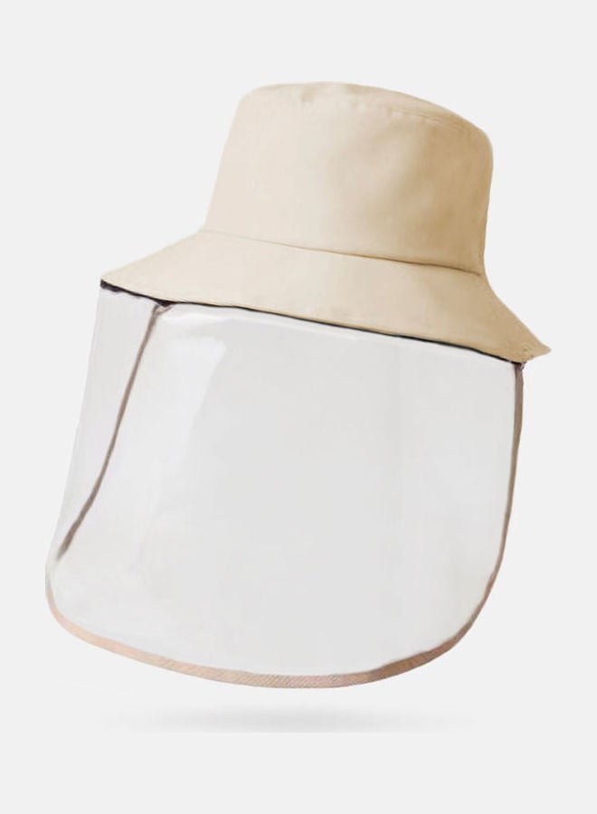 Summer Wide Brim Casual Foldable Beach Hats Beige  - Image 2