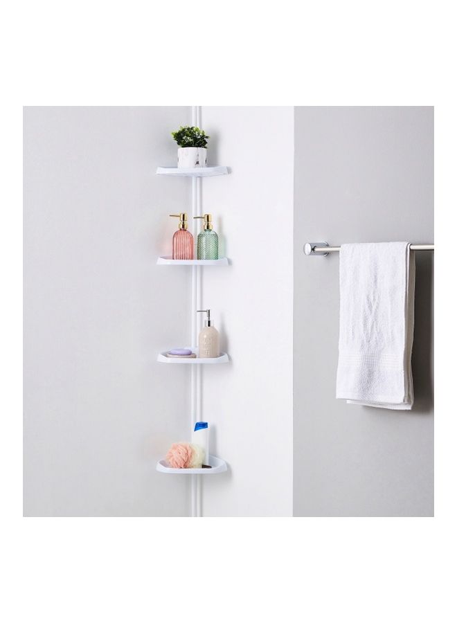 Home Box Sanity Telescopic Extendable Shower Rack With 4-Baskets White 17x25cm - Image 1