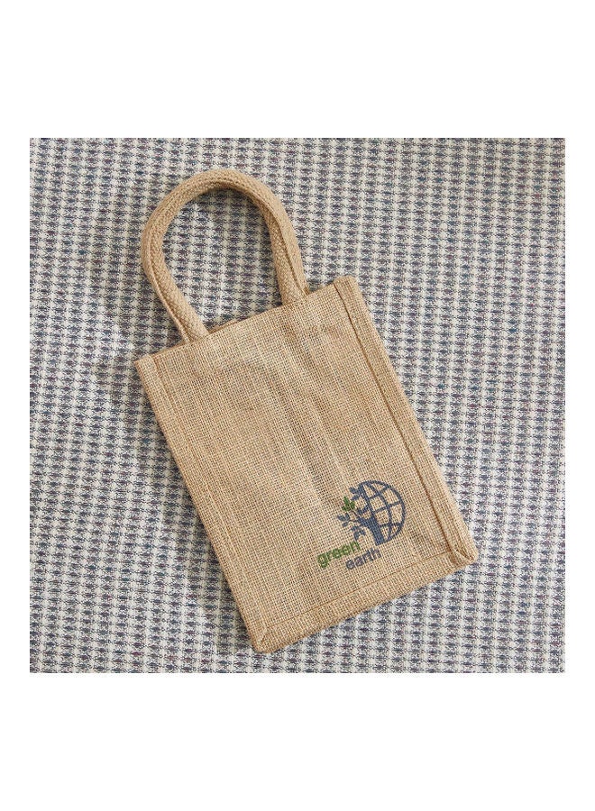 Home Box Go Green Lunch Bag Brown 17x23x17cm  - Image 3