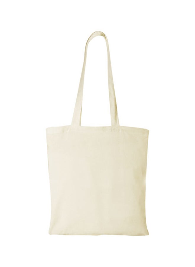 Carolina Cotton Tote Bag Beige - Image 2