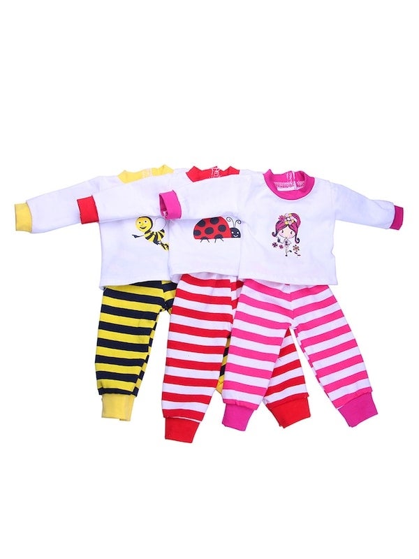 2-Piece Long Sleeves Pyjama Set For 18-Inch Fashion Doll - Image 3