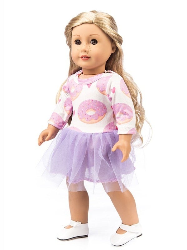Long Sleeve Aline Dress For 18-Inch Doll - Image 2