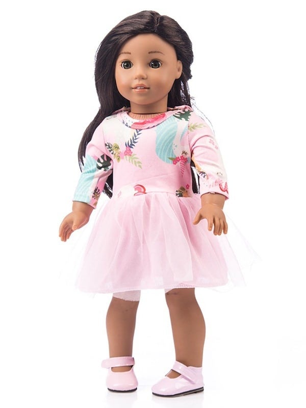 Long Sleeve Aline Dress For 18-Inch Doll - Image 3