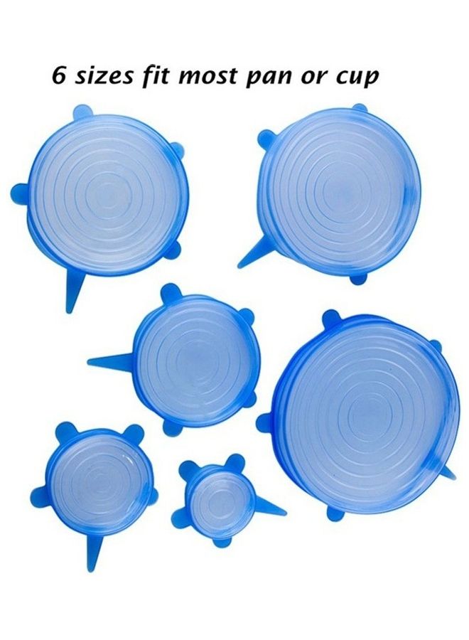 طقم أغطية شفط مكون من 6 قطع أزرق 21x21سم - Image 4