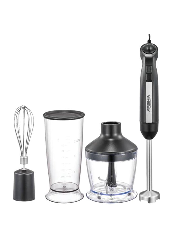 Arshia - 3-In-1 Hand Blender HB151 Black/Silver/Clear - Image 1