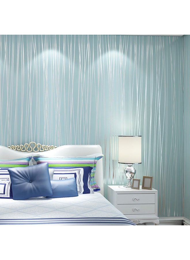 Modern Wall Wallpaper Blue/White - Image 1