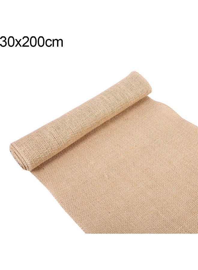 Generic Natural Burlap Table Runner Brown  - Image 1