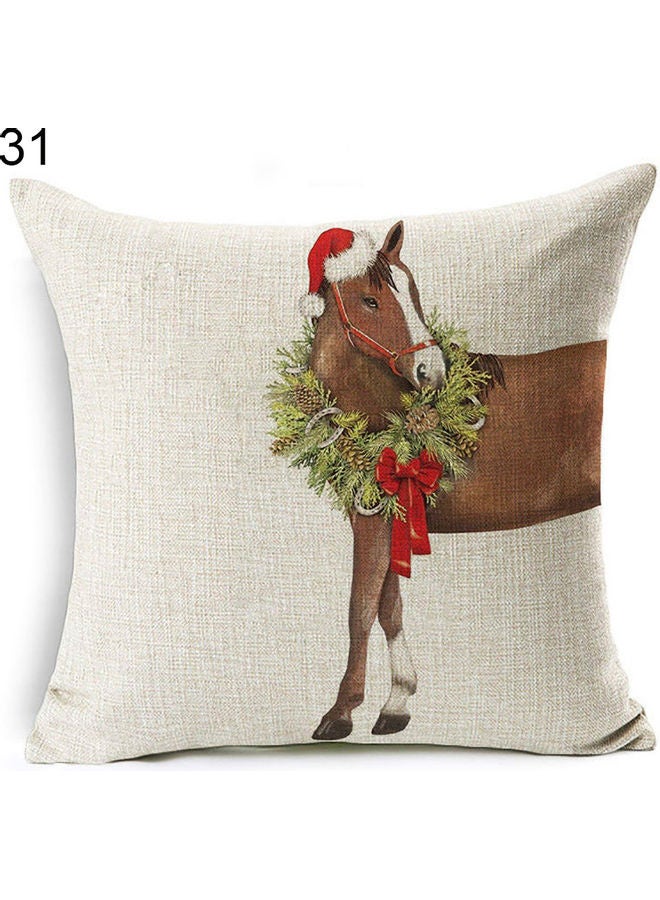 Christmas Themed Cushion Cover Multicolour 45x45cm
