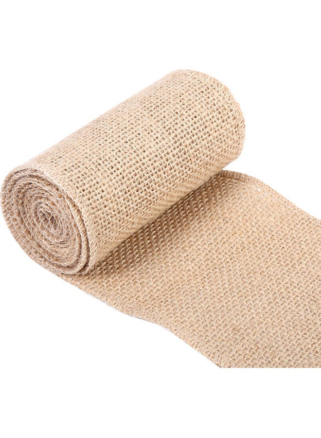 Generic Natural Burlap Table Runner Brown  - Image 4