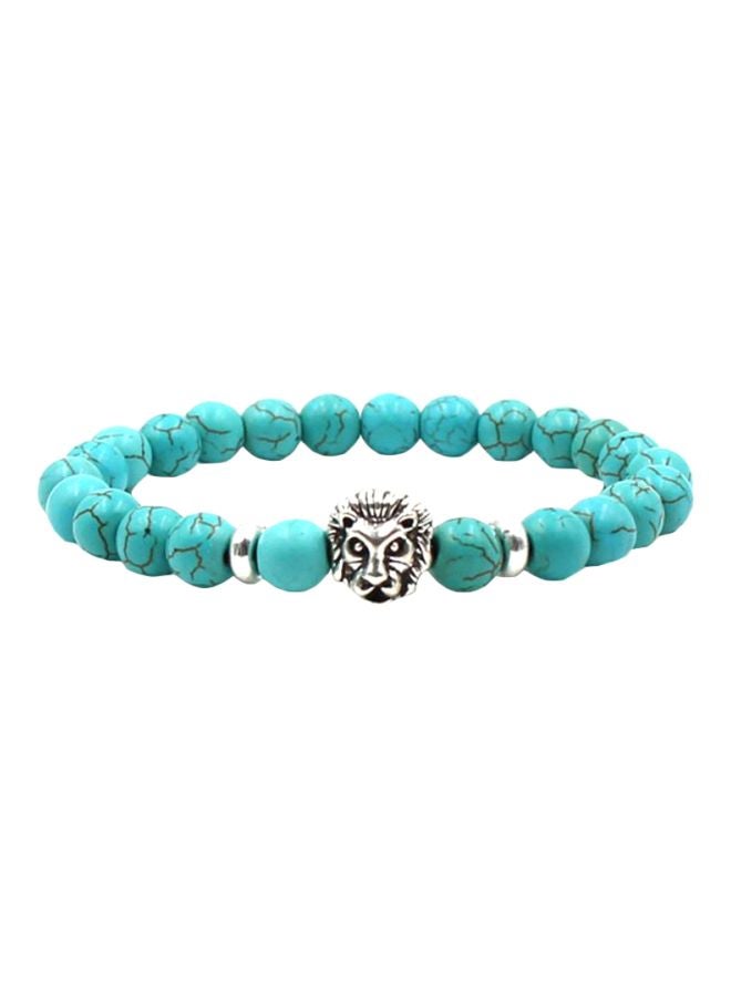 Sharpdo Lion Design Elastic Bead Bracelet