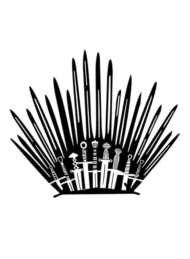 OUTAD Abstract Design Toilet Wall Sticker Black 570x2x490mm - Image 1