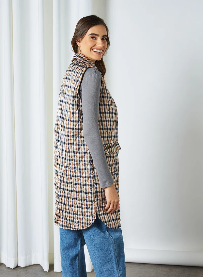 VERO MODA Cailey Quilted Waistcoat Black