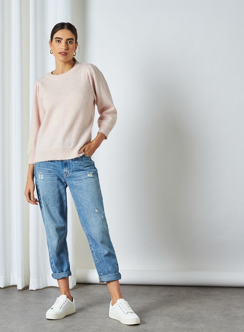 SELECTED FEMME - Puff Sleeve Pullover Blushing Bride - Image 1