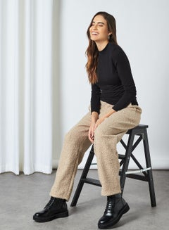 SELECTED FEMME Teddy Pants Tigers Eye  - Image 3