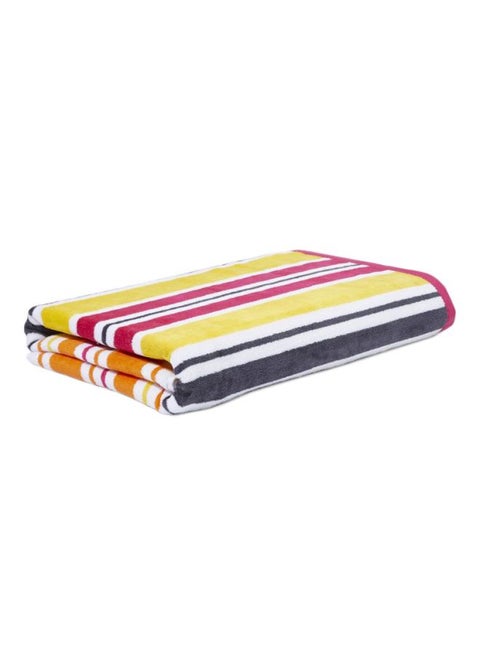 Stripe Pattern Bath Sheet Yellow/Blue/White 80x160cm