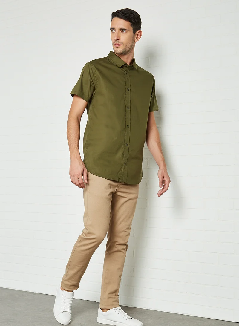 STATE 8 Slim Fit Shirt Olive