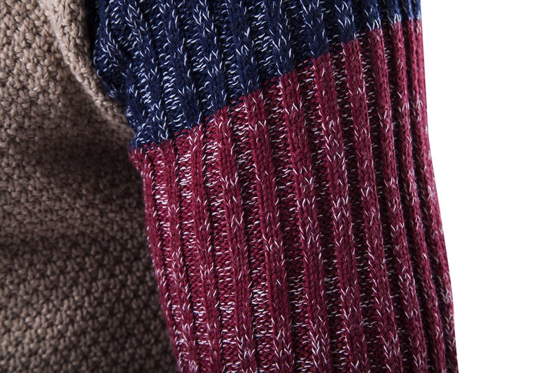 Vintage Color Matching Sweater Multicolour