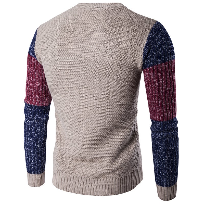 Vintage Color Matching Sweater Multicolour