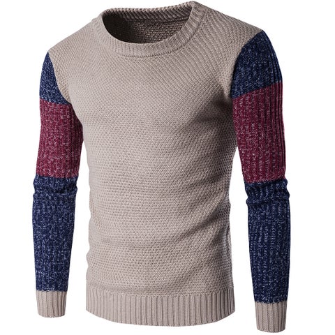 Vintage Color Matching Sweater Multicolour