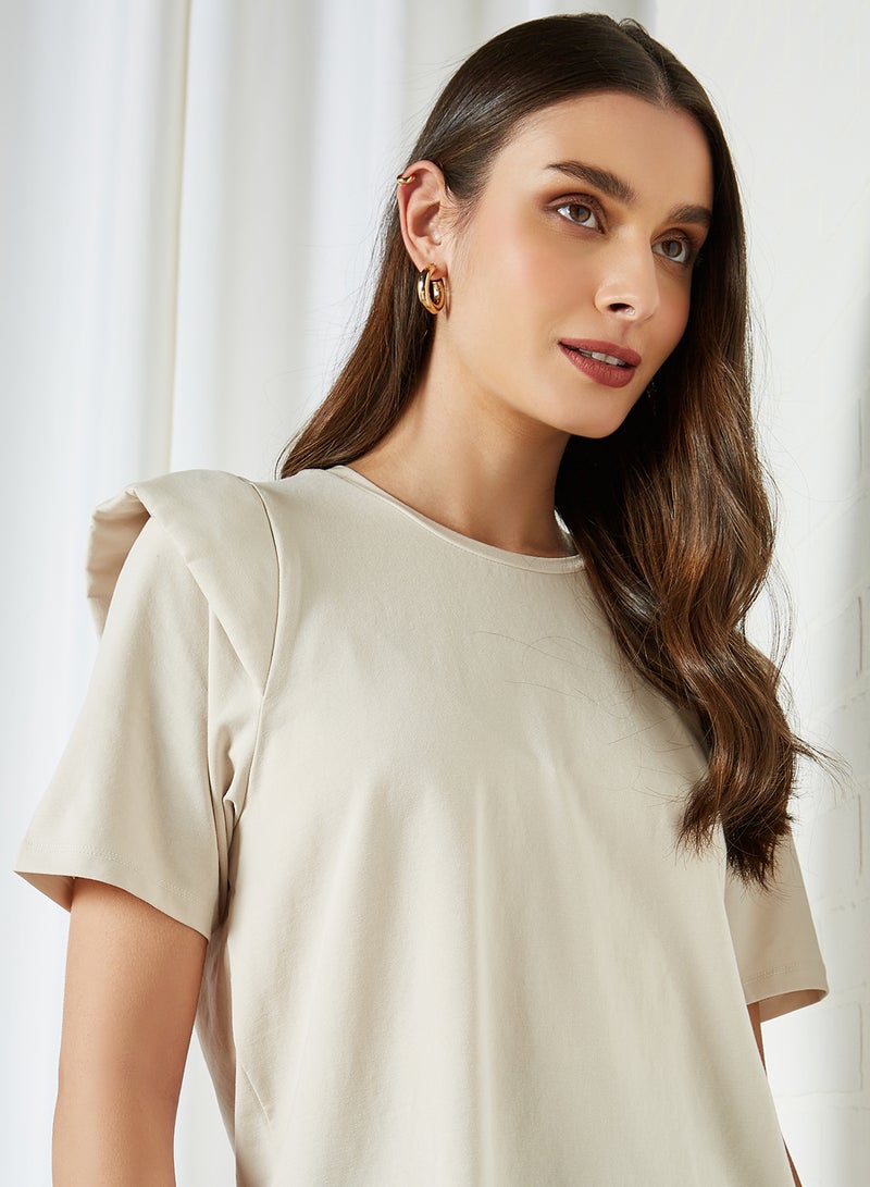 ONLY - Padded Shoulder Top Pumice Stone - Image 1