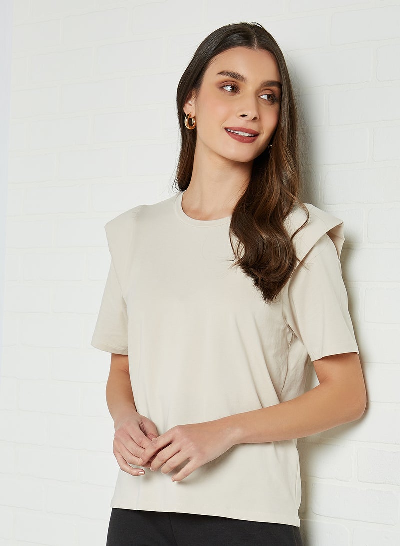 ONLY - Padded Shoulder Top Pumice Stone - Image 1