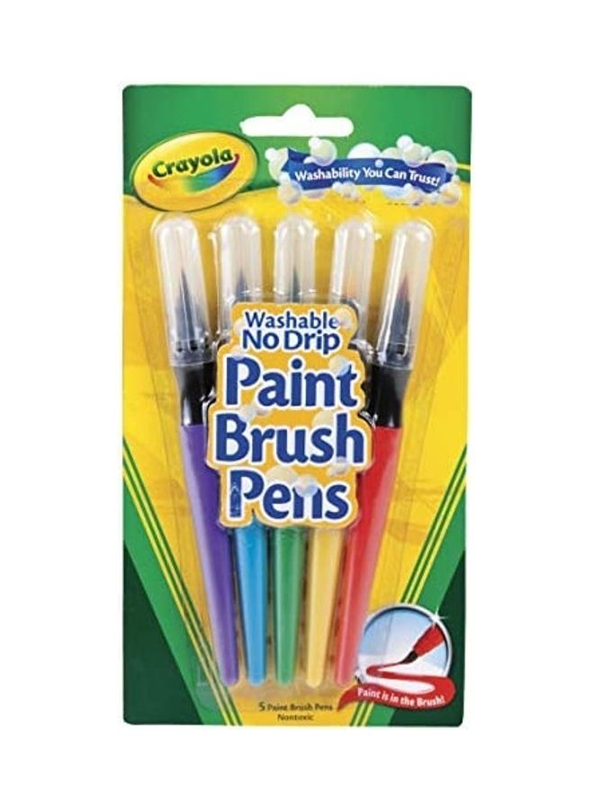 Crayola Paint Brush Pens, Set Of 5 Multicolour