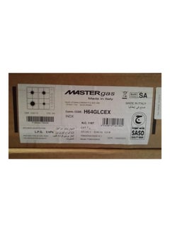 MASTERgas 4 Burner Gas Stove HH64GLCX Silver/Black  - Image 3