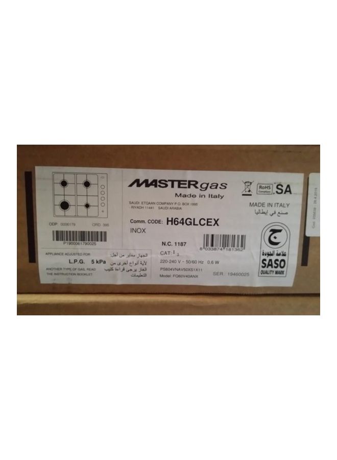 ماستر غاز موقد غاز ب4 شعلات HH64GLCX أسود/ فضي - Image 3