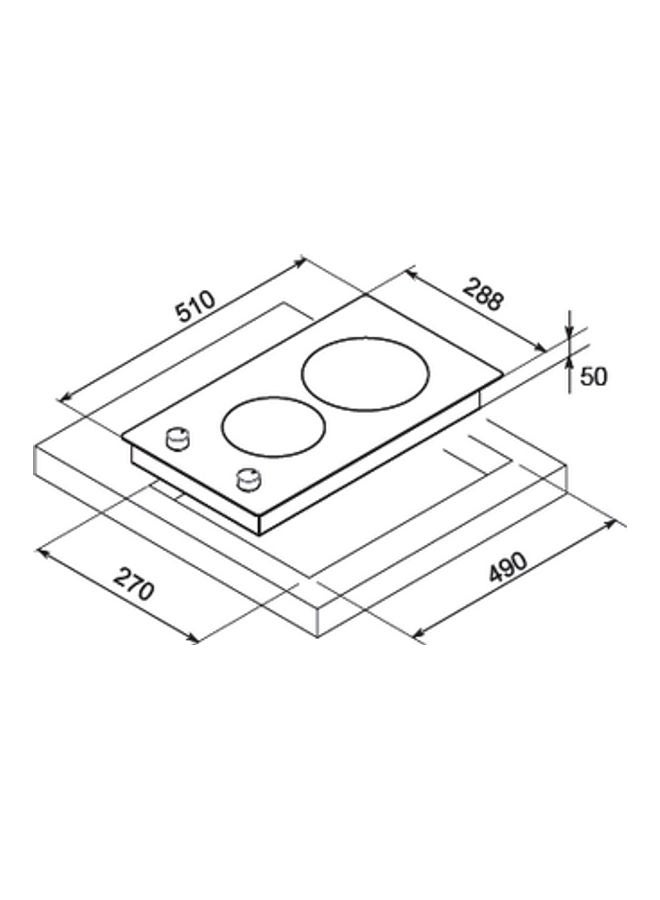 ماستر غاز موقد غاز إلكتروني من السيراميك بشعلتين HH32CFX أسود - Image 2