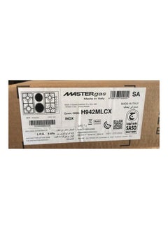 MASTERgas 4 Gas with 2 Rapid Burner Gas Stove HH94MLCX Silver/Black  - Image 3