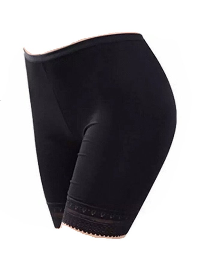 جلامروت شورت من قطن ليكرا للنساء من الدانتيل القابل للتمدد لركوب الدراجات/ شورت تحت التنورة شورت سلامة أسود - Image 4