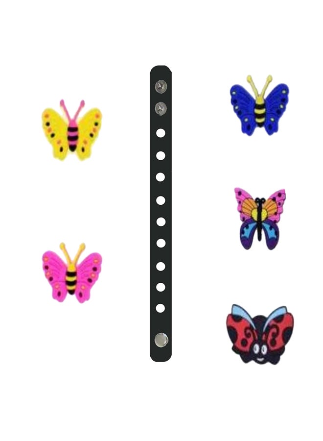 6-Piece Butterfly Rubber Wristband Set 18x0.2x5cm - v1612419625/N41007217A_1