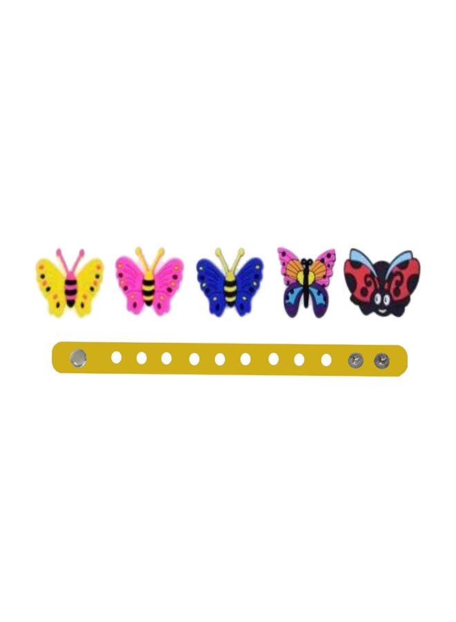 Pikkaboo 6-Piece Butterfly Rubber Wristband Set 18x0.2x5cm - Image 1