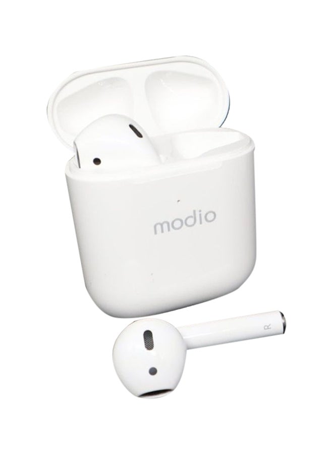 modio Ear Buds With Charging Case White - Image 1